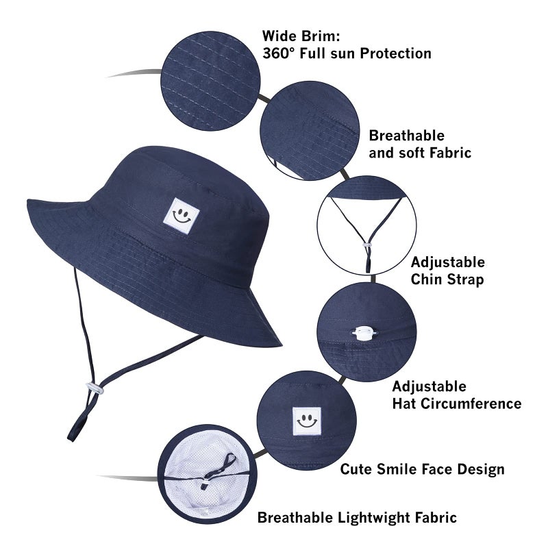 MaxNova Toddler Sun Hat Baby Summer Hat for Boys 0-6 Months - Image 5
